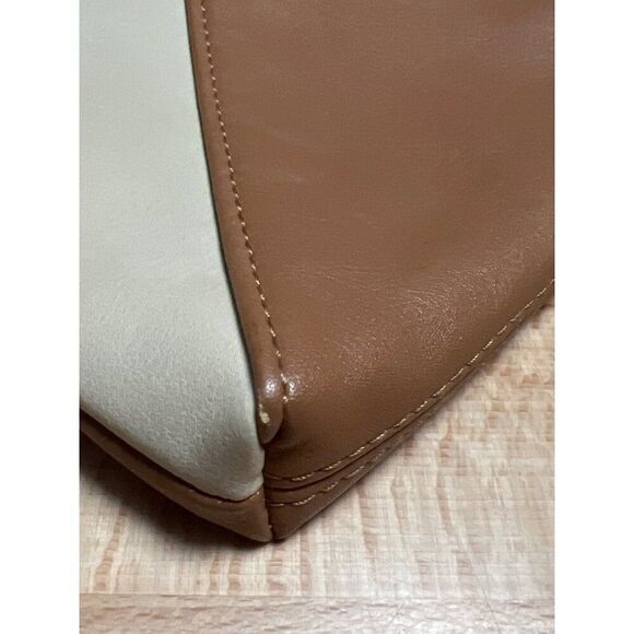 Express Women Colorblock Brown Black Beige Envelope Clutch Purse - Picture 6 of 6